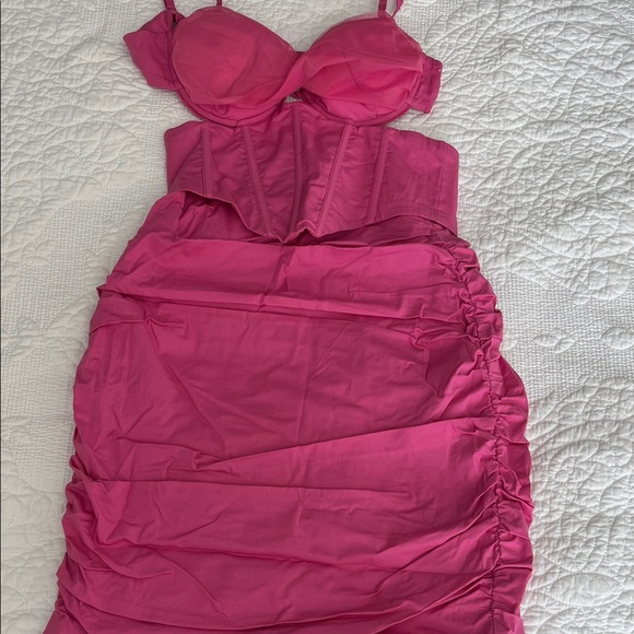 Oh Polly Dresses & Skirts - Oh Polly Hot Pink Ruched Mini Dress